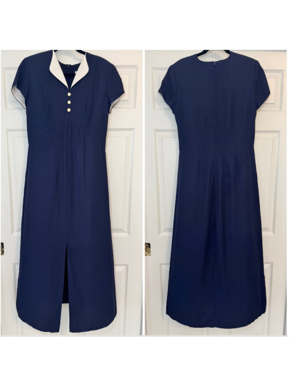 Vintage Danny & Nicole Navy & White Sailor Dress Size 12